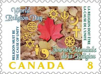 Weltreligionstag Briefmarke aus Kanada